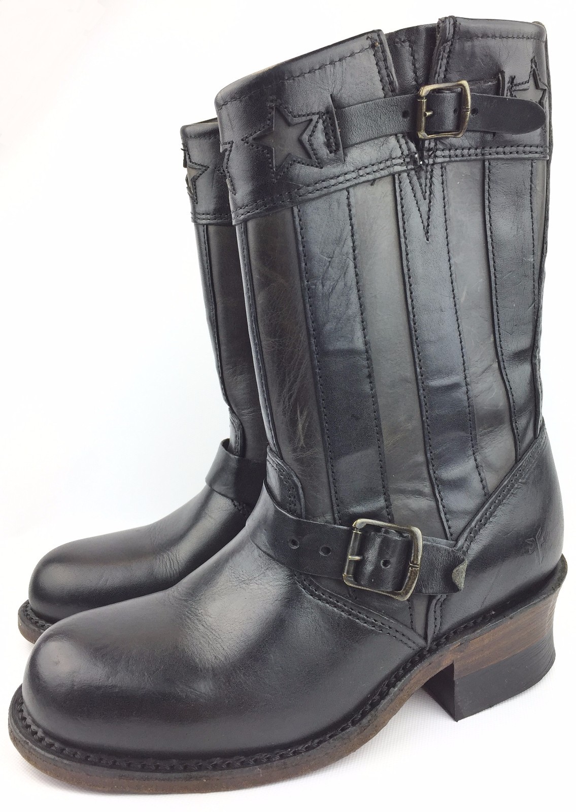 Frye Engineer Americana 150th Anniversary Black Short Boots