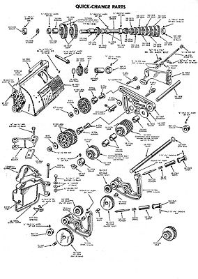 Sears Craftsman 12" Metal Lathe 101.07403, 101.27430, 101.27440 Parts List *1059