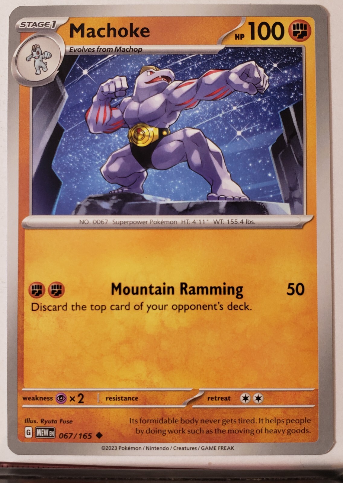 Machoke 067/165 NM / M - 151 Scarlet Violet Pokemon Card $2 Machoke 067/165 NM / M - 151 Scarlet Violet Pokemon Card $2
