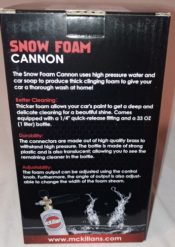 Mckillans Pressure Washer Snow Foam Cannon