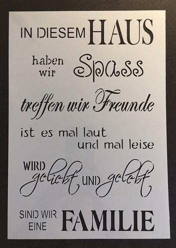 Interieurinrichting 29x21cm Be Happy Schablone Mobel Wand Wandschablone Schriftzug Shabby Chic Diy Huis Masgas Com Ec