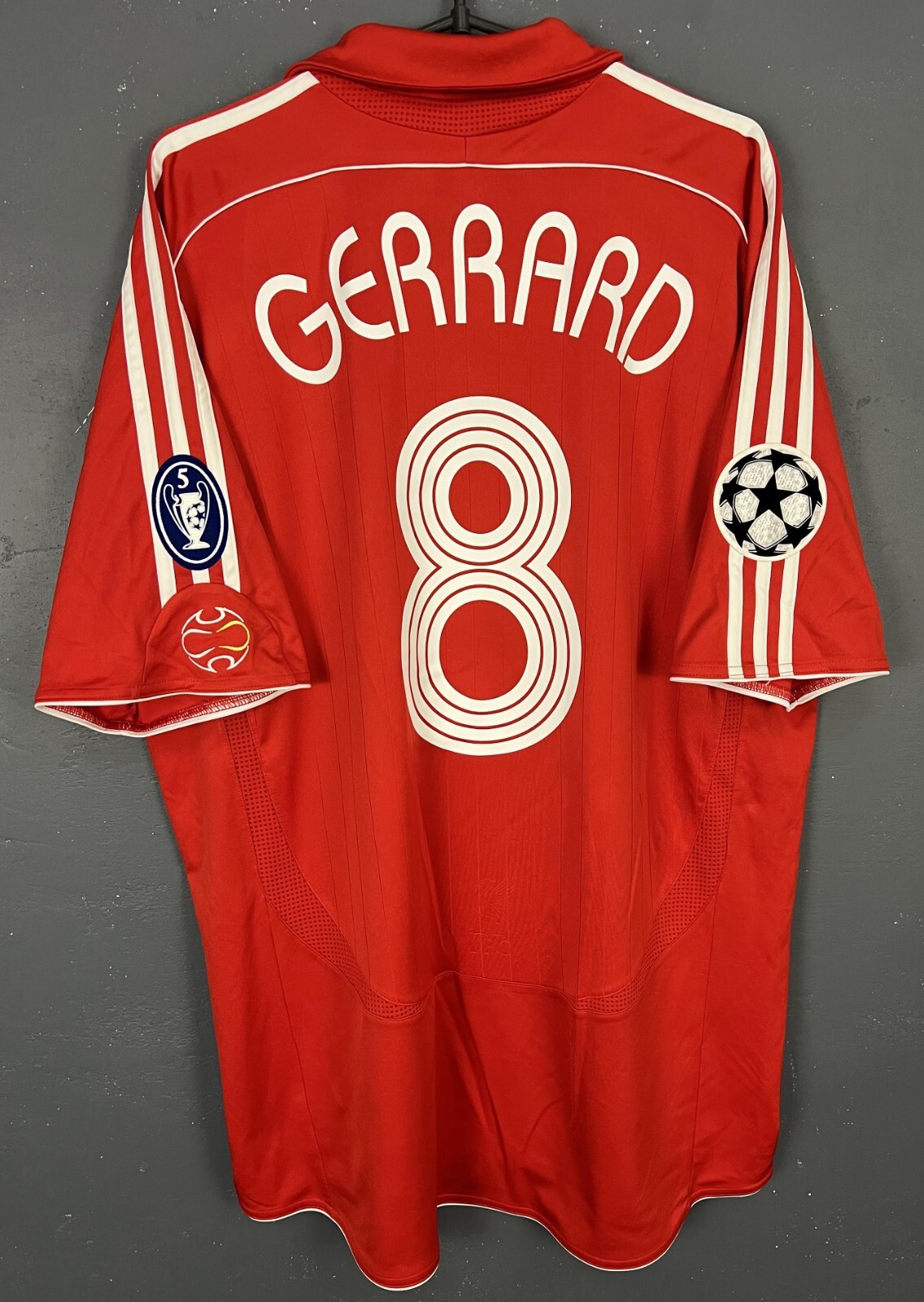 MEN FC LIVERPOOL 2006/2007 GERRARD #8 UEFA SOCCER FOOTBALL