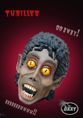 Thriller  Michael Jackson Latex Mask Handmade Fan art 1982 Version..Collectable