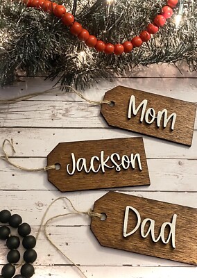Personalized Wooden Tag. Christmas Ornament. Home Decor. Stocking Tag.