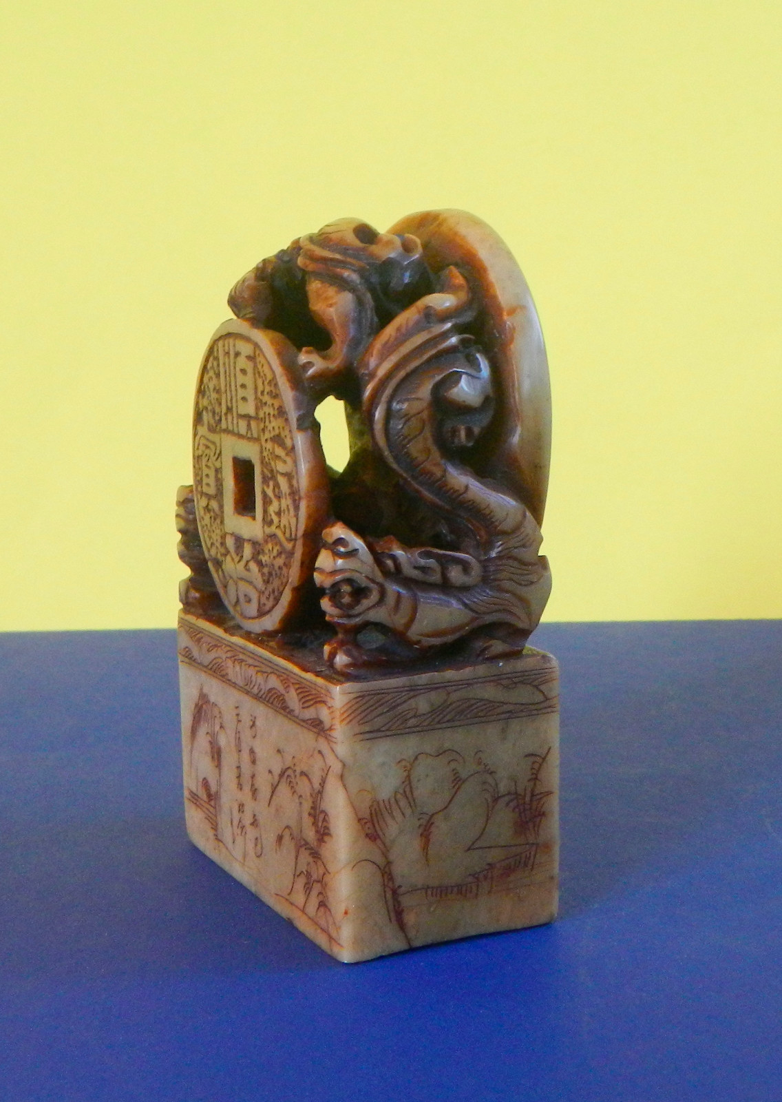 Chinese Chop – Chinese Stamp - Antique Chinese Seal Chop – Hand carved Soapstone