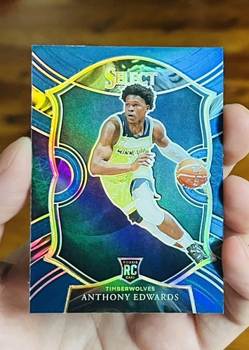 ANTHONY EDWARDS 2020-21 Panini Select Concourse Blue Prizm