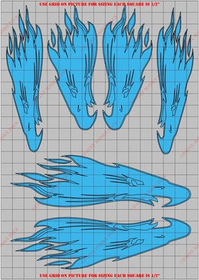 GEN2100P Screaming Eagle RC Body Vinyl Paint Mask/ Stencil Kit
