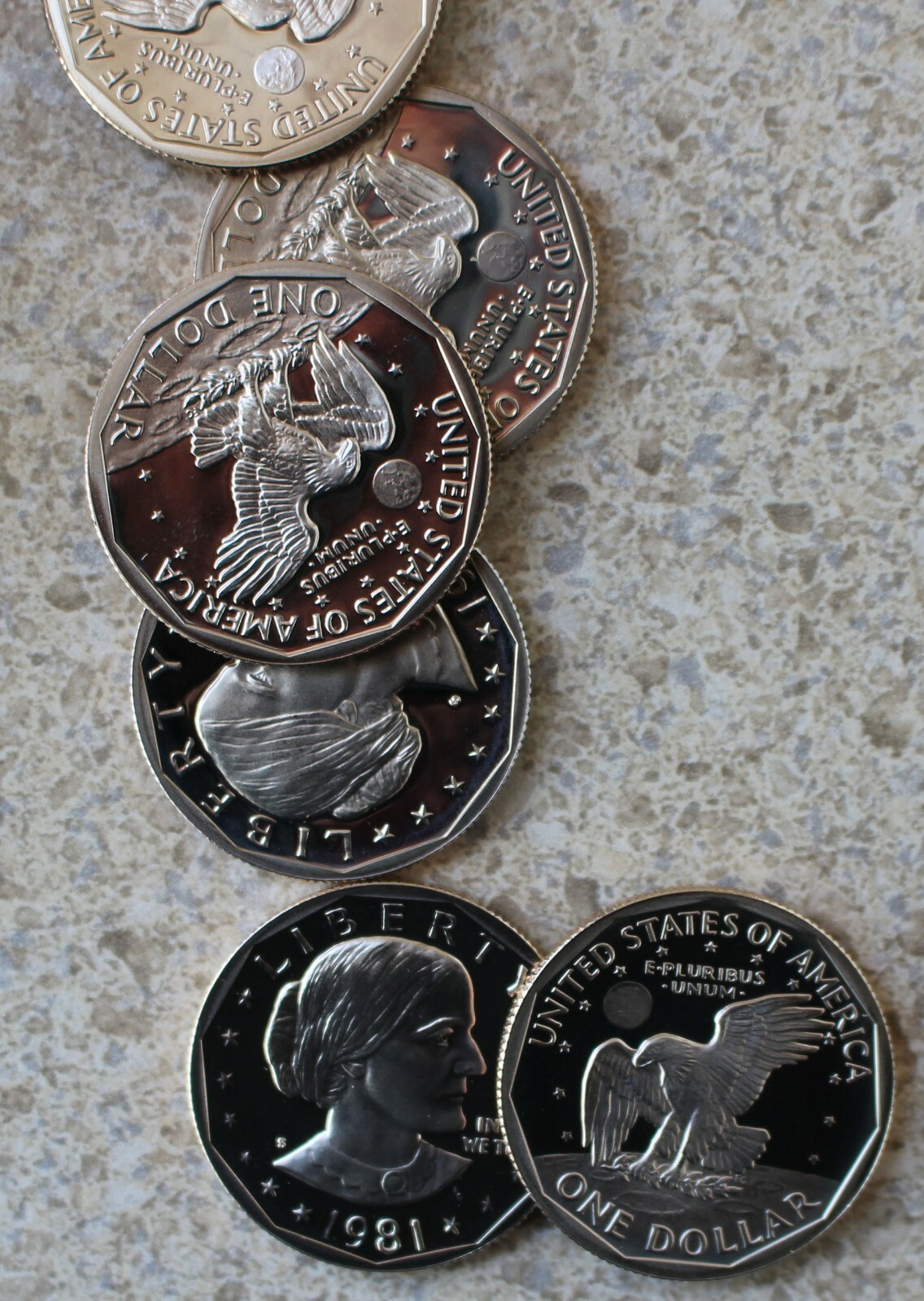 1 Roll of 1981 S Susan B Anthony Proof Dollar Coins $1 US Coins 20 Coin Roll