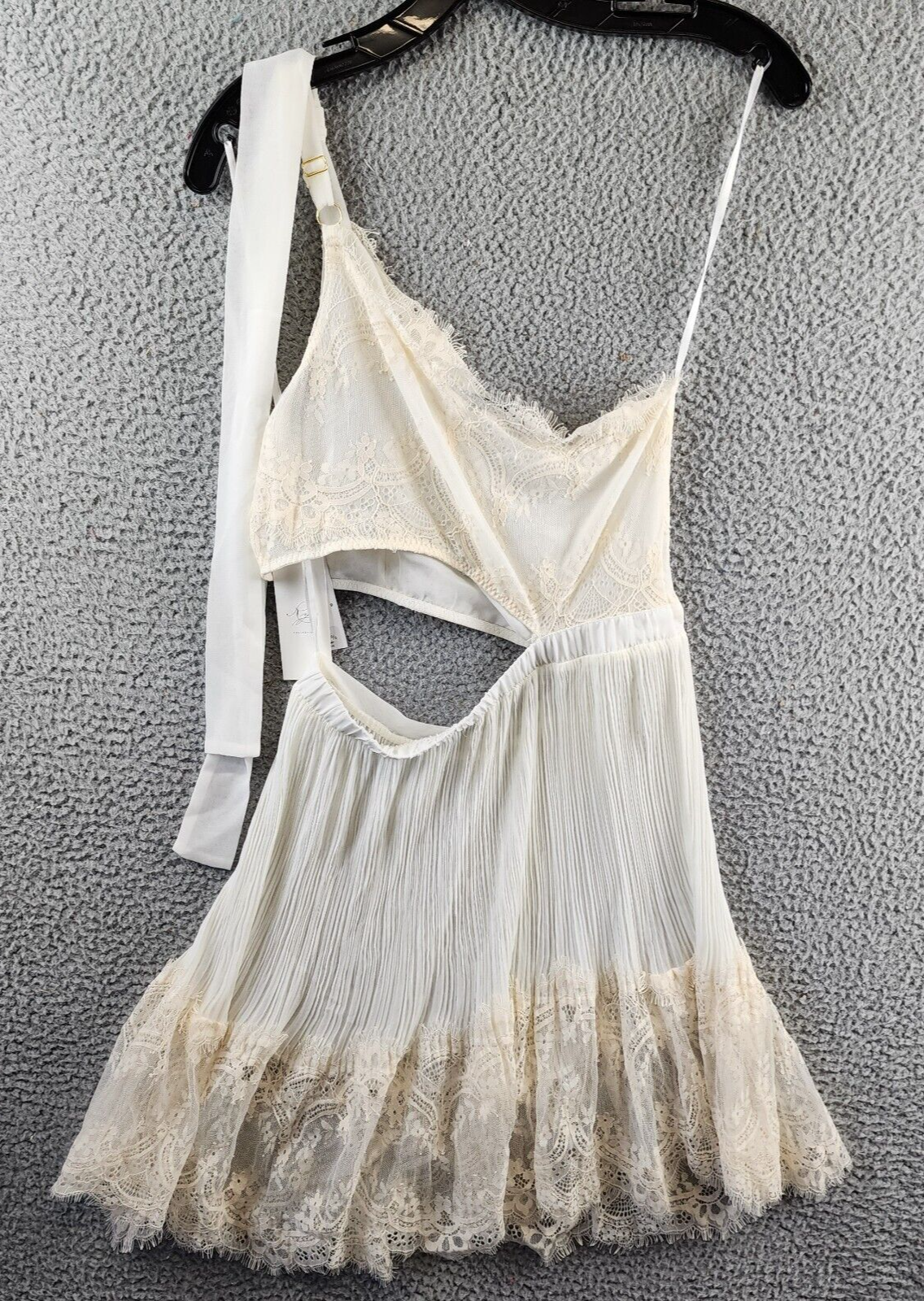 Rya Collection Anniversary Chemise Women's S Ivory/Beige Tie Detail Sleeveless - Picture 12 of 12