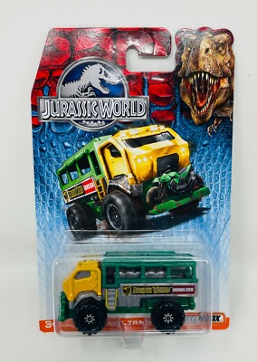 Jurassic World 2015 - Matchbox Diecast - Travel Tracker Green/Yellow