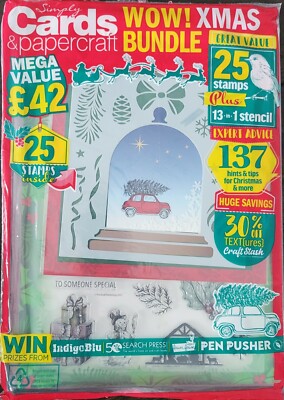 Simply Cards & Papercraft Issue 223 / New Sealed With 25 Stamps Inside