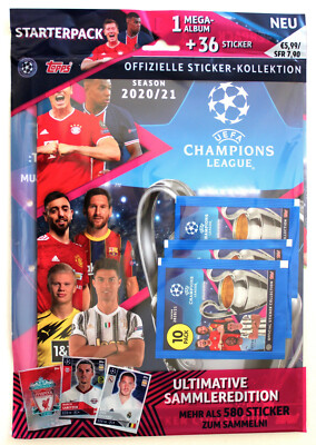 Topps Champions League 2020/2021 - Starter Pack Empty Album + 36 Sticker