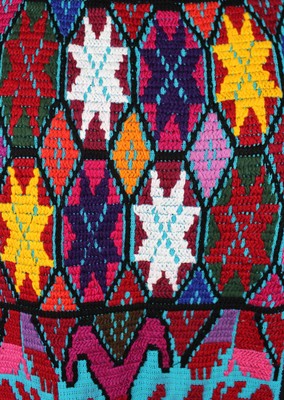 Turquoise Traditional Valle Nacionale Hand Woven Huipil Oaxaca Tree of Life