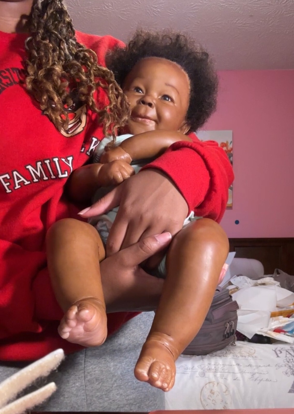 African American AA Reborn Baby Doll Biracial Newborn Black Lifelike Toddler
