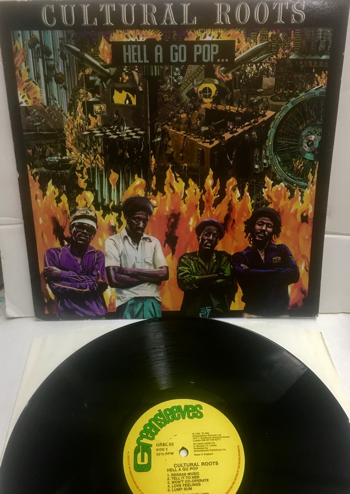 英LP Cultural Roots Hell A Go Pop GREL62 Greensleeves Records /00260 Hell A Go Pop - Cultural Roots (LP) on Greensleeves Records