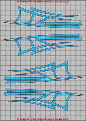 TRB4000P Tribal Speed RC Body Vinyl Paint Mask/ Stencil Kit