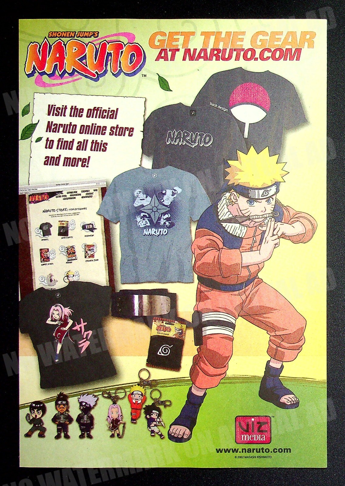 Naruto Merchandise Viz Media Trade Print Magazine Ad Poster