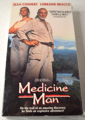 1992 MEDICINE MAN VHS NEW FACTORY SEALED SEAN CONNERY