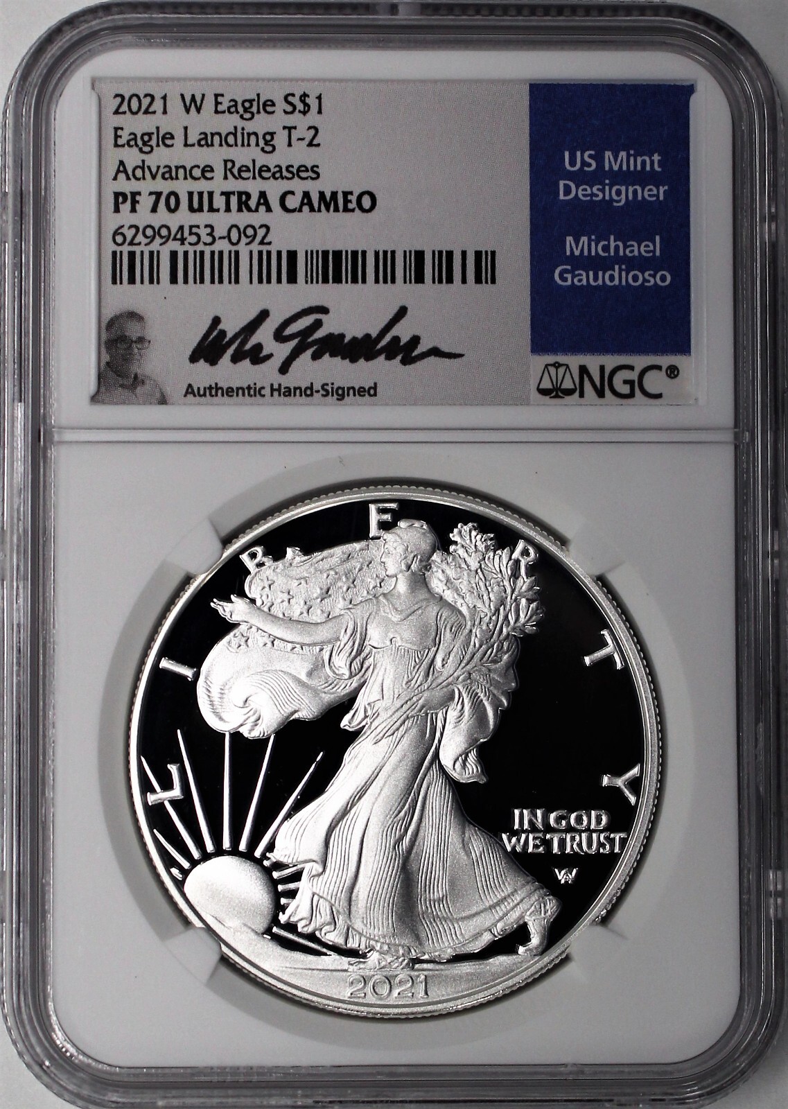 2021 W $1 Proof Silver Eagle Type 2 NGC PF70 UCAM Advance