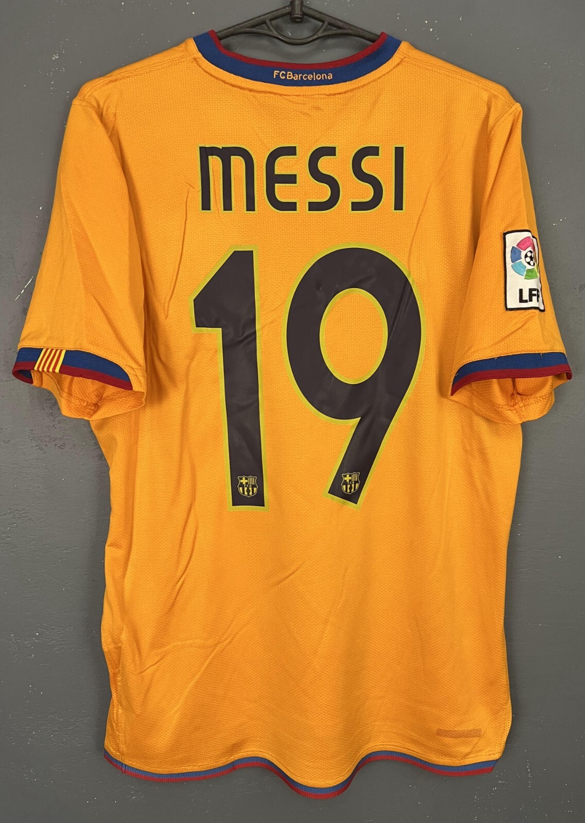 FC Barcelona Messi 19 シャツ MENS LIONEL MESSI #19 FC BARCELONA 2007/2008 FOOTBALL SOCCER
