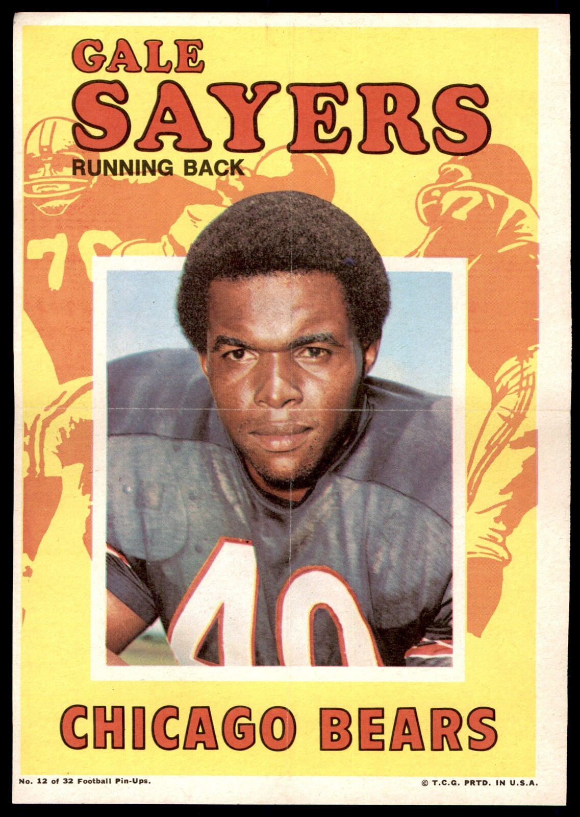 ハルピーページ 1971 Topps Pin Ups Football #12 Gale Sayers EX/MT *d2 | eBay