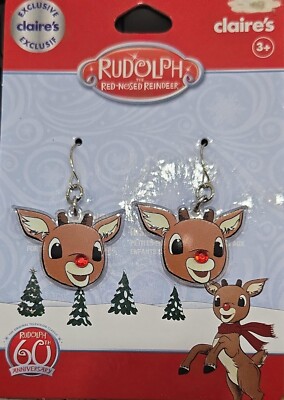 Claire's Rudolph Red Nosed Reindeer Earring