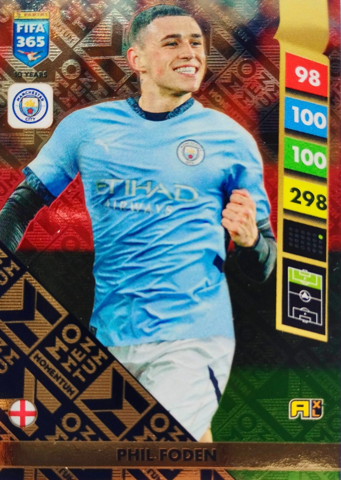 foden様 Phil Foden TOPPS Match Attax 24/25, 100 CLUB Card # 475. New