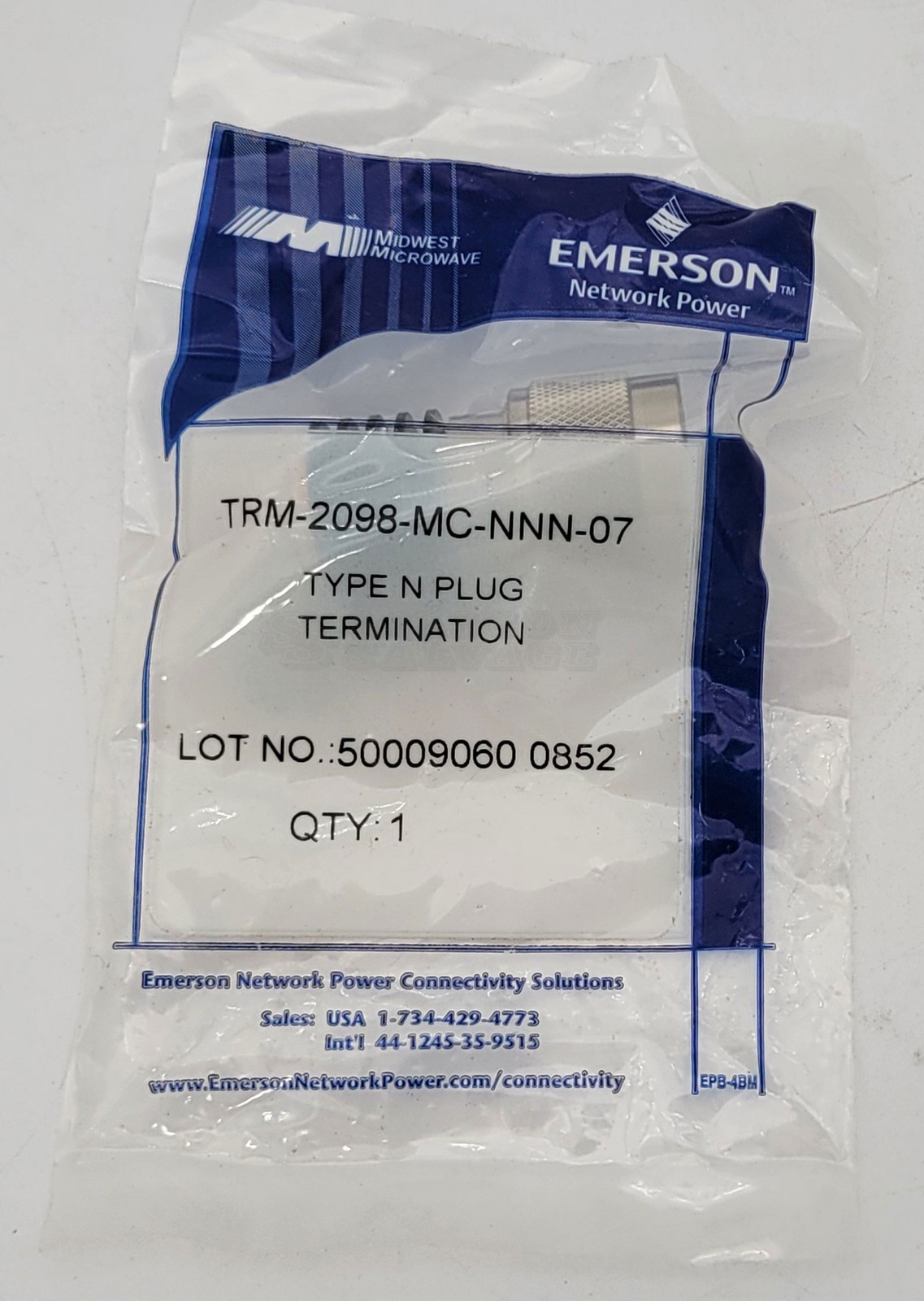 Midwest Microwave Coaxial RF Termination Type N DC-18GHz TRM-2098-MO-NNN-07 NEW