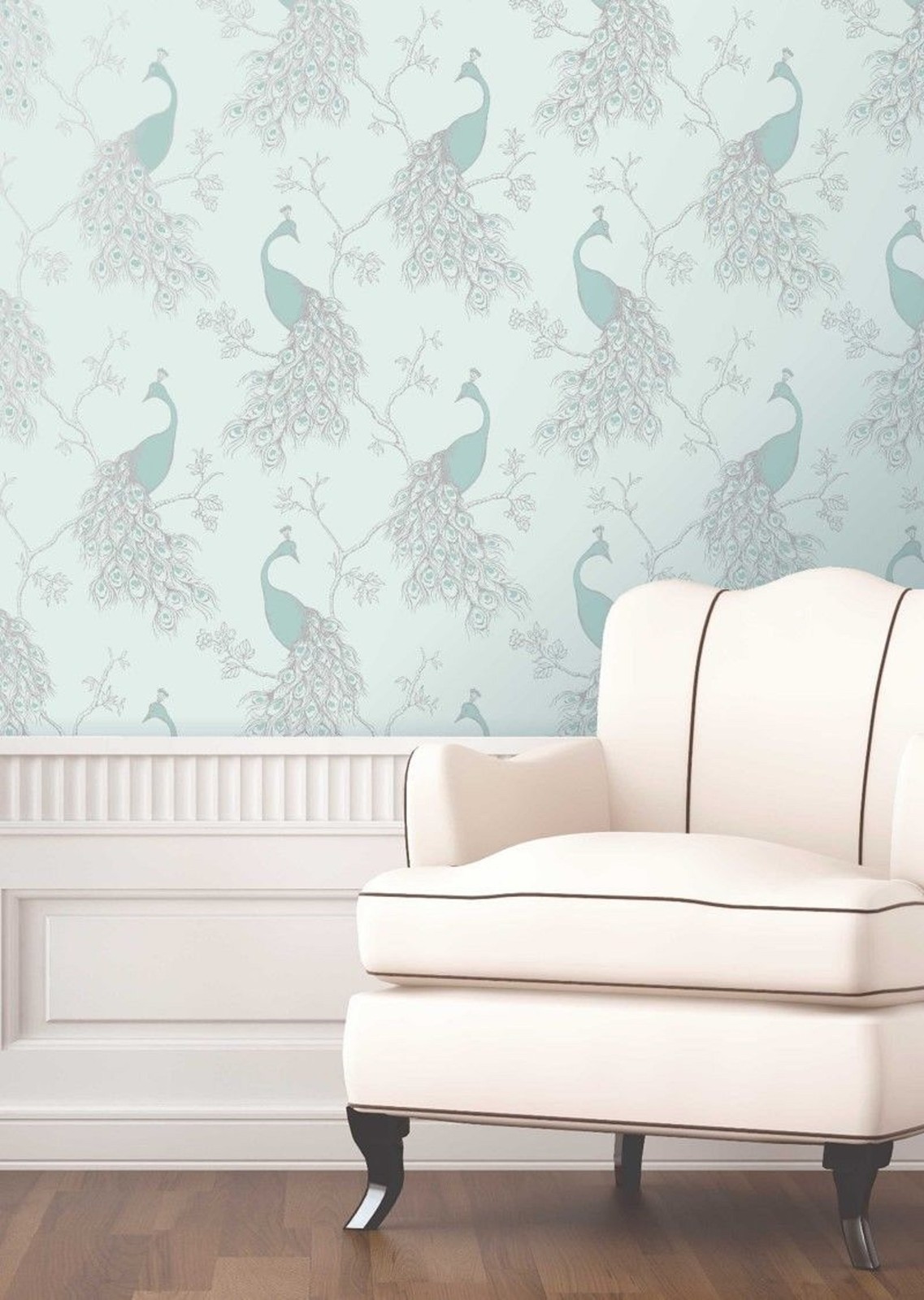 New Fine Decor Empress Peacock Shabby Chic Wallpaper Duck