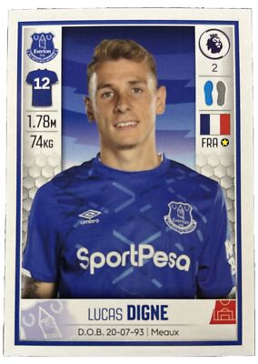 Panini Premier League 2020 - # 232 - LUCAS DIGNE - Everton