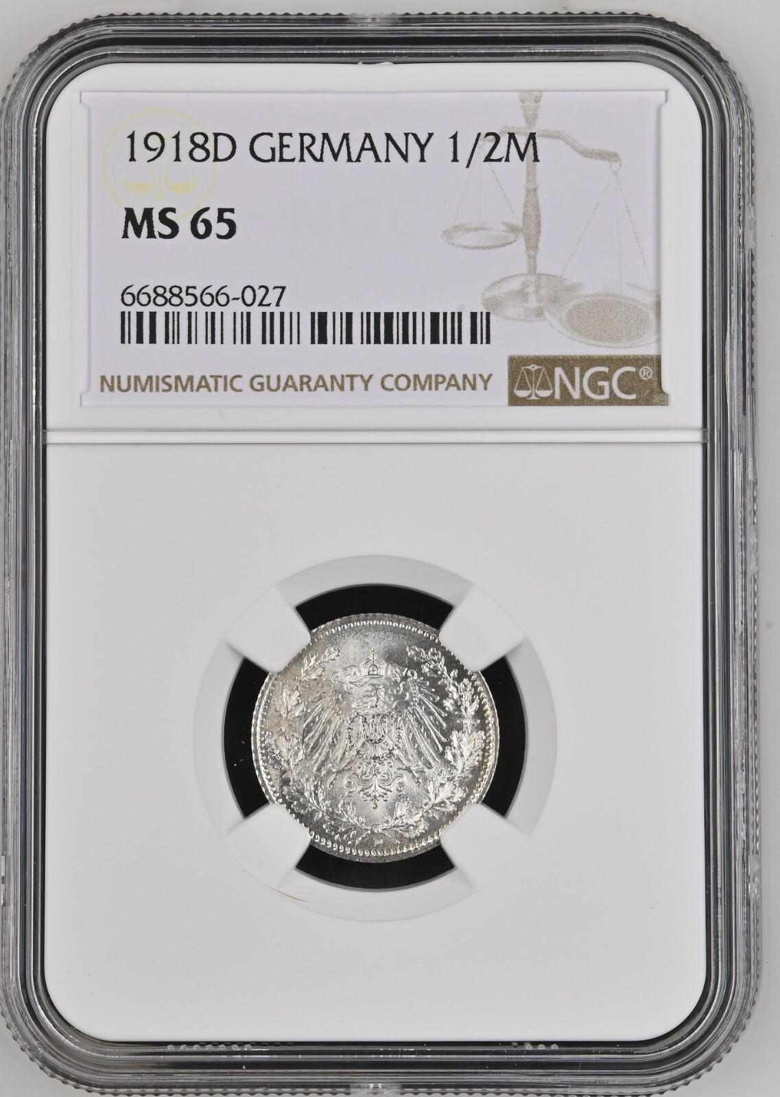 1917A 1918D ドイツ銀貨 2枚セット 古銭 1/2 Mark Silver 1918-D Germany 1/2 Mark NGC MS65 | eBay