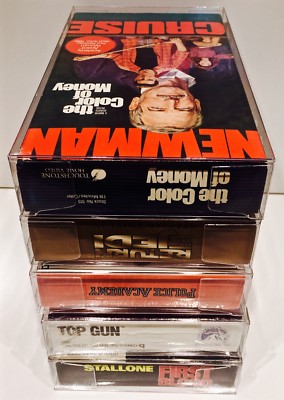 5 VHS Box Protectors For Standard VHS Tapes  Clear Plastic Display Sleeves Boxes