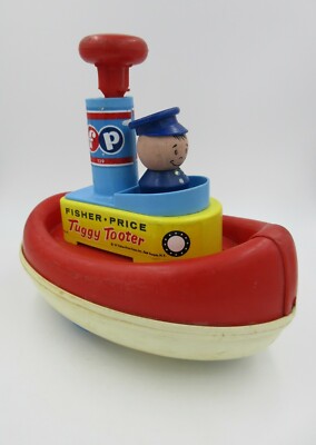 1967 FISHER PRICE PLASTIC TUGGY TOOTER BOAT | eBay
