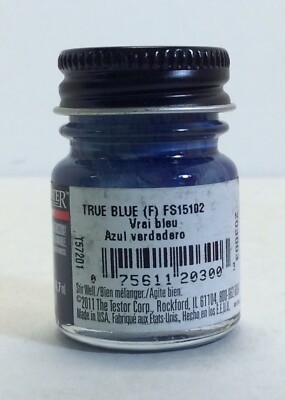 Testors Enamel Paint 1/2oz True Blue Flat 2030