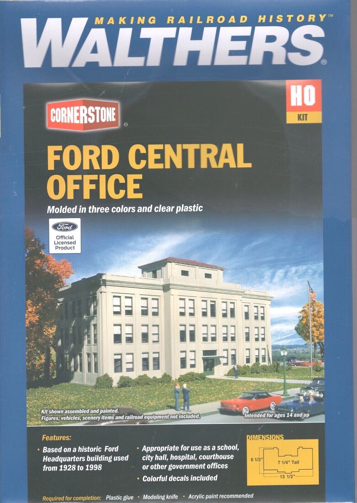 HO Scale Walthers Cornerstone 933-4143 Ford Central Office HO Scale Walthers Cornerstone 933-4143 Ford Central Office