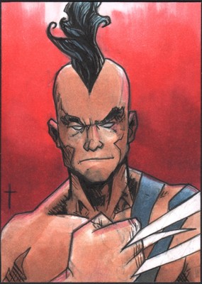 DAKEN DARK WOLVERINE Sketch card by Artist Turtle Original Art