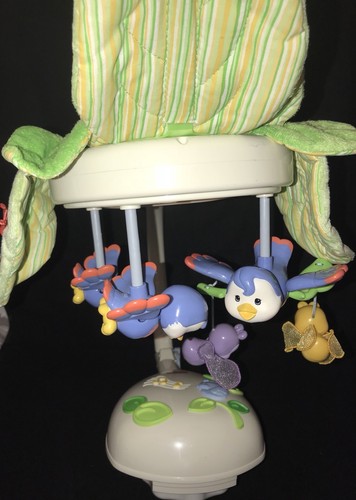 Fisher-Price Flutterbye Dreams Lullaby Bluebird Blue BIRD Crib MOBILE MUSIC RARE
