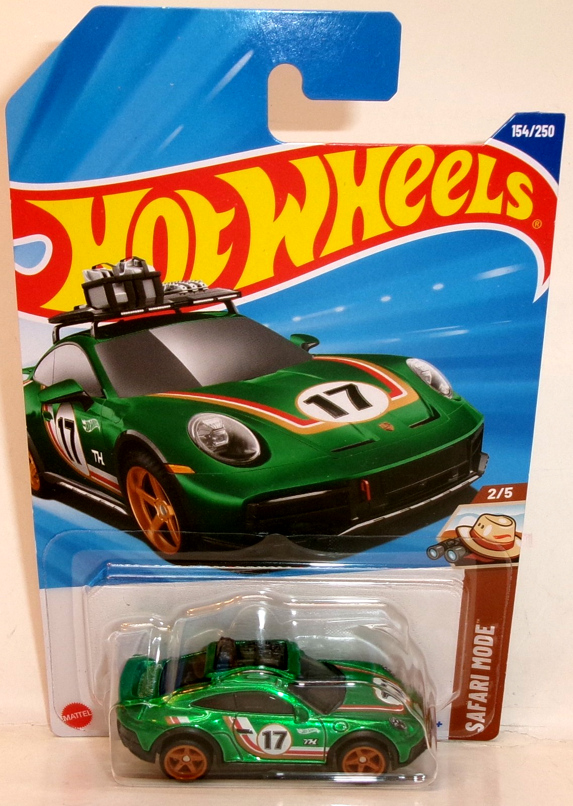 2025 HOT WHEELS HW SAFARI MODE 2/5 GREEN PORSCHE 911 RALLYE