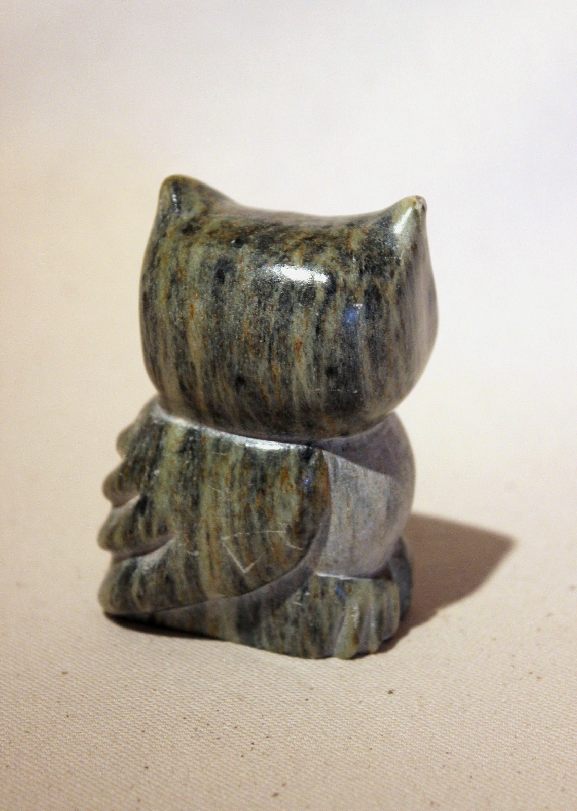 NORTHWEST ESKIMO INUIT CARVING SCULPTURE OWL SIGNED FRINK