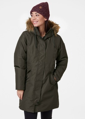 

Helly Hansen Alva 2.0 Parka Womens Beluga Casual Lifestyle Теплая зимняя куртка, Зеленый, Helly Hansen Alva 2.0 Parka