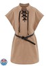 Boys Kids Renaissance Pirate T Shirts Viking Medieval Sleeveless Lace Up Costume Scottish Cotton Tank Tops