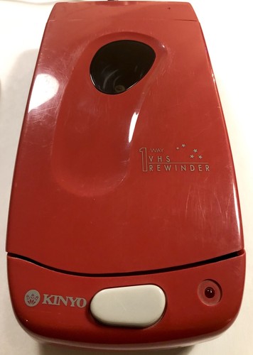 Rare RED MODEL VCR VHS Rewinder Vintage Kinyo Model Works Great!