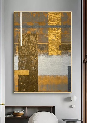 textured painting Abstract gold silver Bronz luxury wall art Canvas
