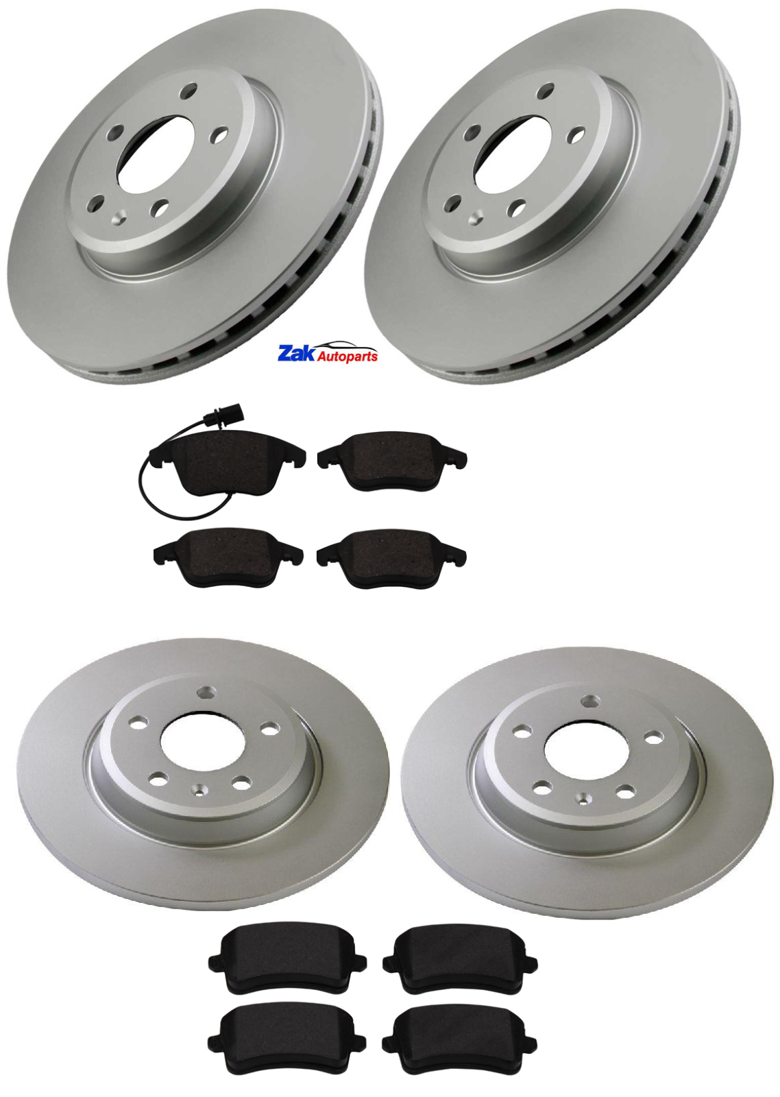 FOR AUDI A5 2.0 TDi 2012 FRONT & REAR BRAKE DISCS AND PADS SET * NEW