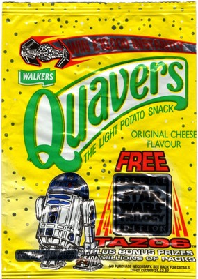 Star Wars 1997 Walkers UK Tazo Promo Chip Bag Quavers Original Cheese