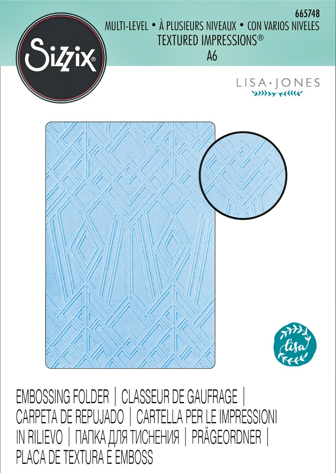 Sizzix Geo Diamonds Multi-Level Embossing folder #665748