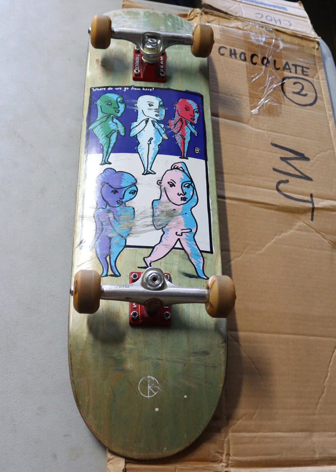 THUNDER TRUCKS サンダー 90s USA製 パーカー Rare Marc Johnson Personal Used Skateboard Thunder Trucks