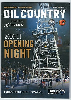 Edmonton Oilers NHL ROOKIE Jordan Eberle Program 1st Goal 1st Assist 10.7.2010
