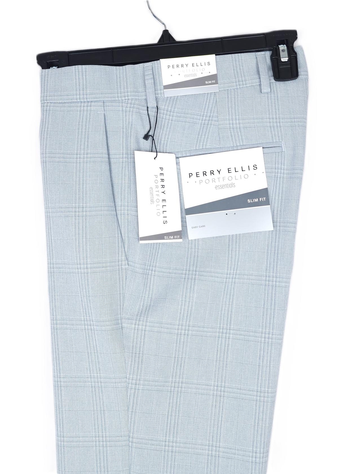 Perry Ellis Men's Slim-Fit Lightweight Dress Pants Light Grey Plaid 34x30  NWT | eBay