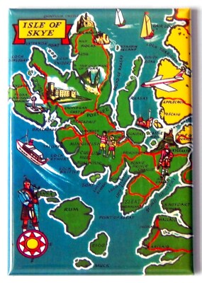 Isle of Skye Scotland (Map) FRIDGE MAGNET travel souvenir
